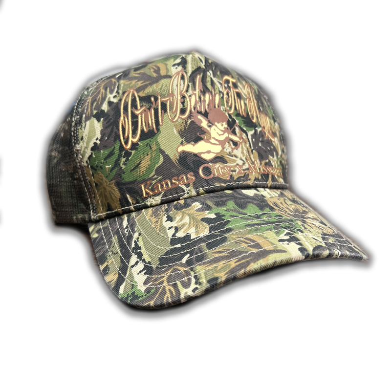 Don't Believe the Hype Camo Trucker